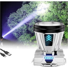 Lampada frontale a LED ricaricabile super luminosa, ad alta potenza, impermeabile, luce bianca per campeggio, corsa, ciclismo, pesca