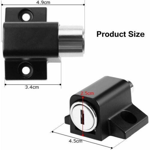 Sliding locks - JIANGZHA - 2 pieces - Optimal security - 4 keys - Durable materials 1
