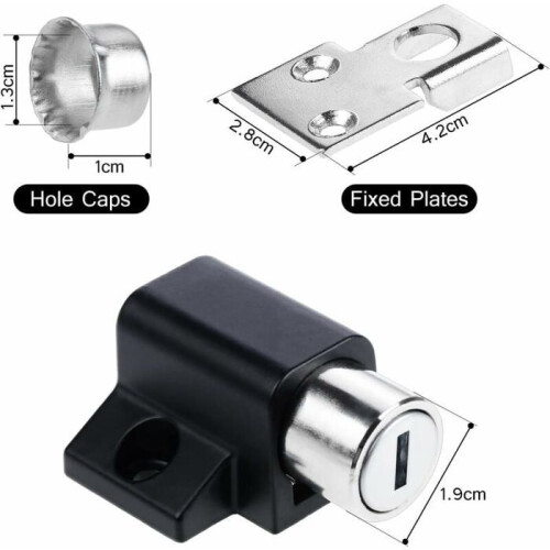 Sliding locks - JIANGZHA - 2 pieces - Optimal security - 4 keys - Durable materials 2