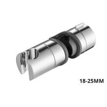 Douchestanghouder van ABS-kunststof, universele badkameraccessoires, geschikt voor 18-25 mm steunpunten, chroomkleurig.