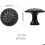 Furniture knobs - LARGEIGHT - Pack of 12 - Black - Floral pattern - 30 mm 2