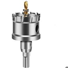 Tungsten carbide hole saw - MICH - 35 mm - Titanium-plated pilot drill - For stainless steel - For metal