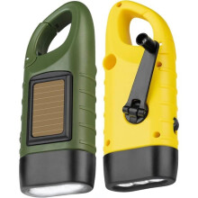 torce a LED ricaricabili a manovella, torcia a LED solare - torcia a manovella - luce di emergenza impermeabile