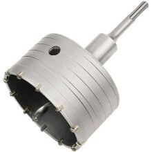 Betonlochsäge mit 110-mm-SDS-Plus-Adapter, für Ziegel, Beton, Zement, Stein (100 mm + 110-mm-SDS-Plus-Adapter)