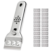 Raschietto per piano cottura in ceramica AQSACOKIYA - Raschietto per piano cottura in ceramica con 20 lame per una pulizia efficace