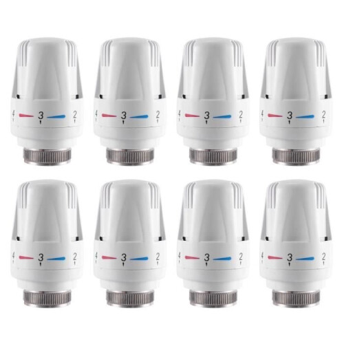 Replacement Head for Thermostatic Radiator Valve, 8 Pieces
