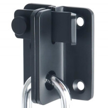 Sliding door latch - BRAND - Matte black - Stainless steel - Keyed - Security level 6