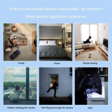 Tuya 130DB Smart Security Sensor Detector for Doors and Windows with Vibration Alarm to Warn Burglars and Intruders