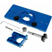 35mm Invisible Hinge Drilling Jig and 35mm Drilling Hinge Device with 35mm Drill Bit and Depth Stop Support