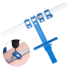 Drilling guide for drawers, drilling template for doors and handles PZCC