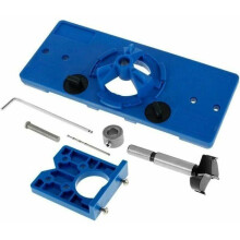 35mm Invisible Hinge Drilling Jig and 35mm Drilling Hinge Device with 35mm Drill Bit and Depth Stop Support