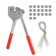 Pinza per cavi sigillanti Set di pinze per cavi rossi da 10 mm con manico in plastica (1 pinza per cavi sigillanti + 20 fili + 20