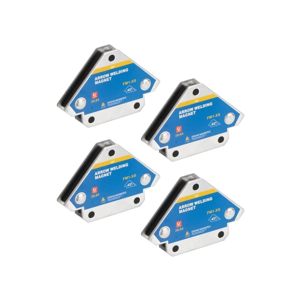 Welding Magnet - Unspecified - 4Pcs - 13Kg Force - Multi-Angle 45 90 135 - Red 9102920043608