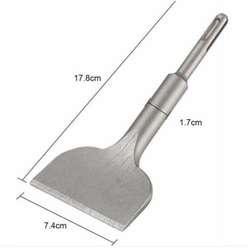 SDS Plus Flat Chisel 165 mm x 75 mm Angled Nose Chisel Professional Chisel Wide Chisel for Use in Ceramic Floor Tiles -