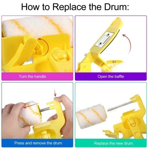 Roller brush - VVIKIZY - Latex paint roller - 30 cm - Increased efficiency - Easy to use 2