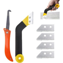 Voegschraper, set voor het reinigen van voegen met 5 vervangende mesjes, voor het verwijderen van tegelvoegen.