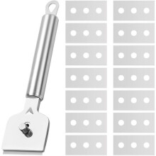Stainless Steel Scraper, Induction Hob Scraper, Ceramic Hob Scraper with 14 Razor Blades, Blade for