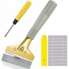 Monikäyttöinen kaavin - LARGEIGHT - 10 cm - 10 metalliterää - liukumaton kahva - useita värejä