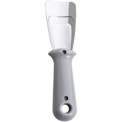 Ice scraper for refrigerator and freezer, small stainless steel scraper with handle, grey 2
