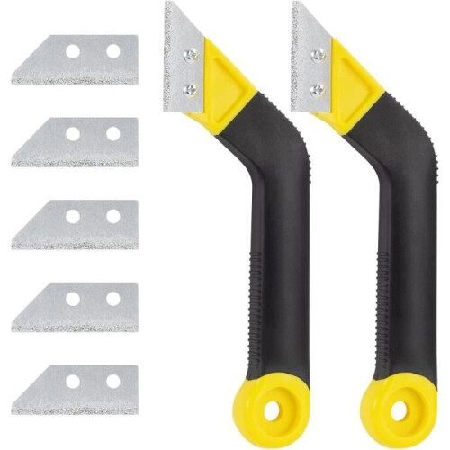 Grout Scraper - Not specified - 2 Scrapers with 5 Replacement Blades - Non-slip - Ergonomic