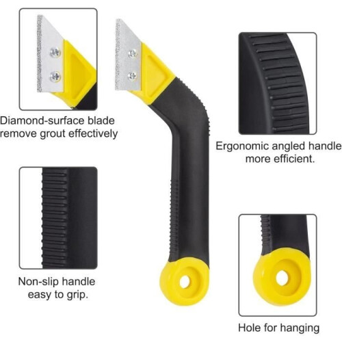 Grout Scraper - Not specified - 2 Scrapers with 5 Replacement Blades - Non-slip - Ergonomic 2