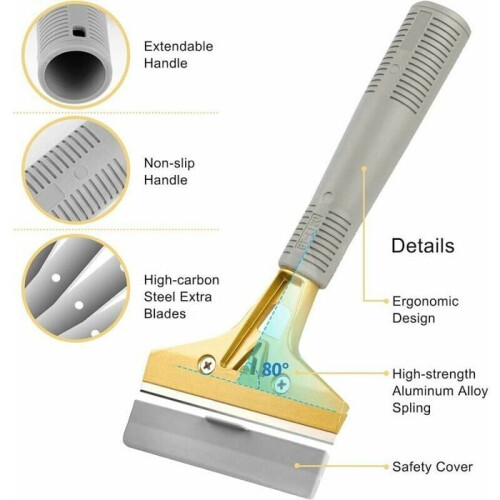 Multi-Purpose Scraper - LARGEIGHT - 10 cm - 10 Metal Blades - Non-Slip Handle - Multiple Colors 1