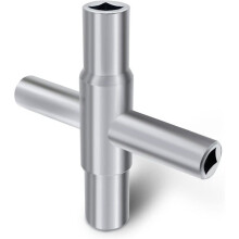 4-way silver steel bleed key for hose and tap