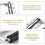 2-piece folding handle, spring-loaded box handles for hardware boxes, silver handles, carrying handle for 4