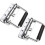 2-piece folding handle, spring-loaded box handles for hardware boxes, silver handles, carrying handle for 1