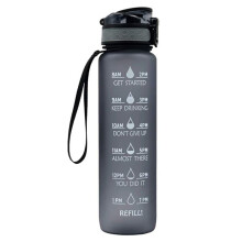 Waterfles van 950 ml (33 oz) met tijdsaanduiding, afneembaar rietje met lekvrije dop, geschikt voor sporten, C