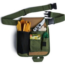 Cintura porta attrezzi da giardinaggio - MICH - Unisex - Cintura regolabile - 6 tasche - Tela resistente - Cuciture rinforzate