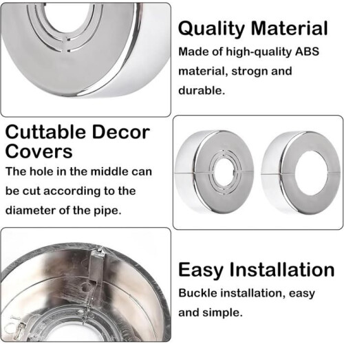 Radiator Cover - KZQ - Drain Pipe - 4 Pieces - 3 Sizes - Durable ABS 2