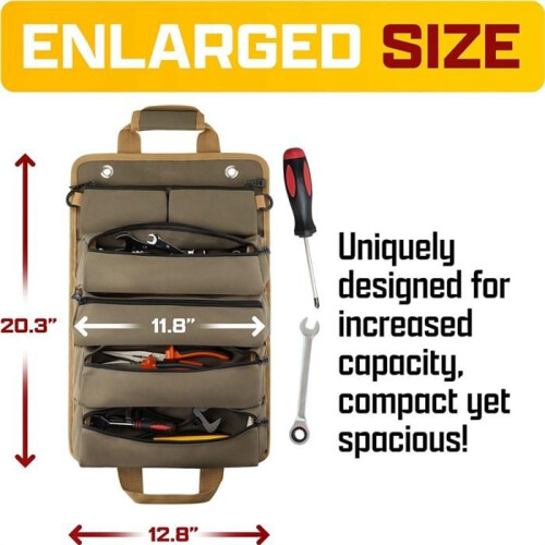 Multipurpose Tool Bag, High-Quality Equipment Tool Bag, Roll-Up Portable Gadget Organizer 2