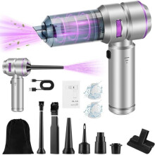 22000Pa 4-in-1 Cordless Car Vacuum Cleaner with Brushless Motor and Handheld Vacuum Cleaner, 3 Speeds, 80,000 RPM, Type-C Charging