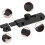 Security locking latch with thick pure brass bolt, ultra-resistant black gate latch 3