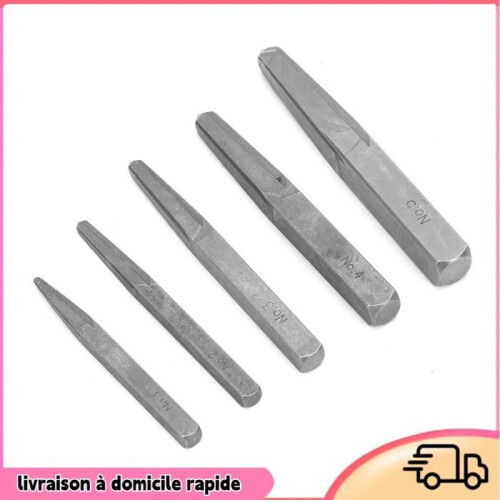Bolt Removal Tool Set - DILWE - 5pcs - Carbon Steel - High Hardness - Durable