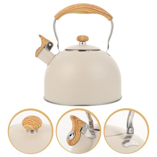 Ηλεκτρικός Βραστήρας - TOYMYTOY - Kinder Kettle - 2.5L - Ανοξείδωτο Ατσάλι - Μπεζ