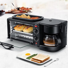 Macchina per la colazione 3 in 1 - WIRLSWEAL - Nera - Tostapane e grill - 1050W