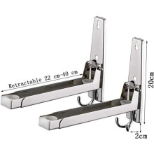 Wall Mount for Microwave - RNEMITERY - 304 Stainless Steel - Extendable Arm - 2 Hooks