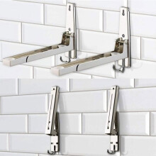Wandhalterung für Mikrowelle - RNEMITERY - Edelstahl 304 - Ausziehbarer Arm - 2 Haken