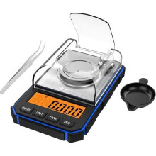Balance de précision pour bijoux, 50 g/0,001 g, pour la cuisine, la bijouterie et le laboratoire, fonction tare, 6 unités, avec poids
