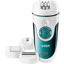 4-in-1 Elektroepilierer für Frauen, wiederaufladbarer Akku-Rasierer, für Gesicht, Beine, Arme, Achseln, Bikinizone, Blau, V-700