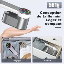 Vaporiera verticale per indumenti: vaporizzatore da viaggio da 1200 W con serbatoio dell'acqua da 120 ml, design 2 in 1.