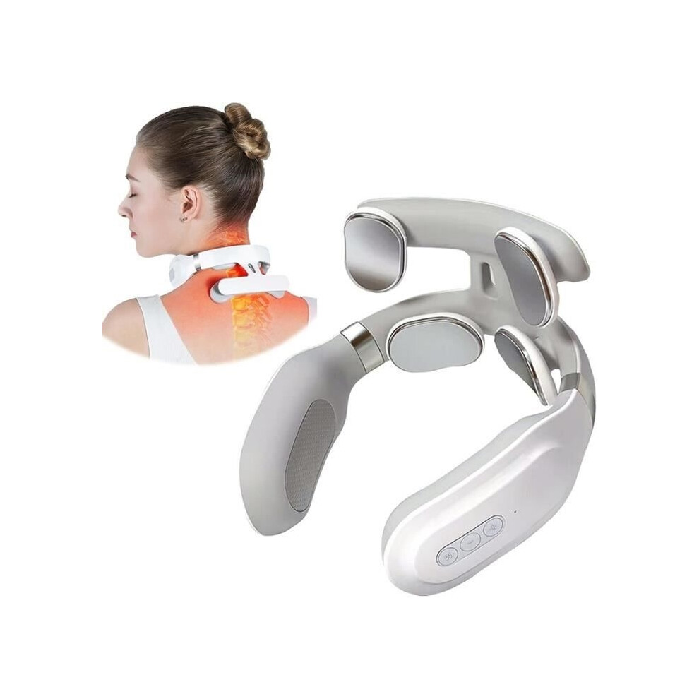 Aihontai Massage Device - Changm - Neck Massage Machine - 4 Protective Heads - Heating - Gentle Vibration