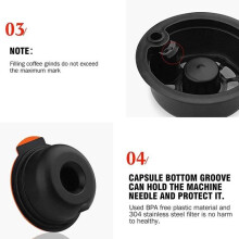 Bol à capsules de café NetBoat - 180 ml - PP réutilisable - Couvercle en silicone - Compatible Tassimo