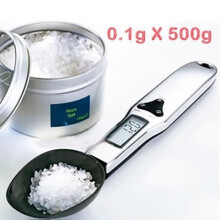 Digital Measuring Spoon - 1 pc - LCD Digital - 500g/0.1g - Black