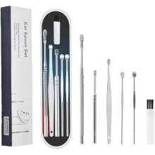 Ohrreinigungsset – 1 Set, 6 Ohrlöffel aus Edelstahl.