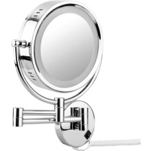Floureon 8,5'' LED-Wandspiegel, 10-fache Vergrößerung, beleuchtet, ausziehbar, klappbar, beidseitig, Standard, 360-Drehung