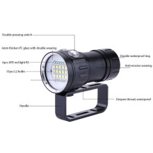 Underwater Flashlight, IPX8 18000lm 500M Waterproof LED Diving Light Camping Flashlight Underwater Photography