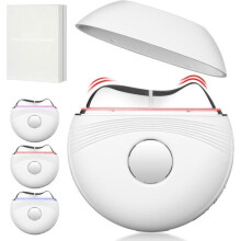 Massaggiatore facciale - EMS - Gua Sha - Calore e vibrazione - LED rossi, blu e viola - Antirughe e lifting